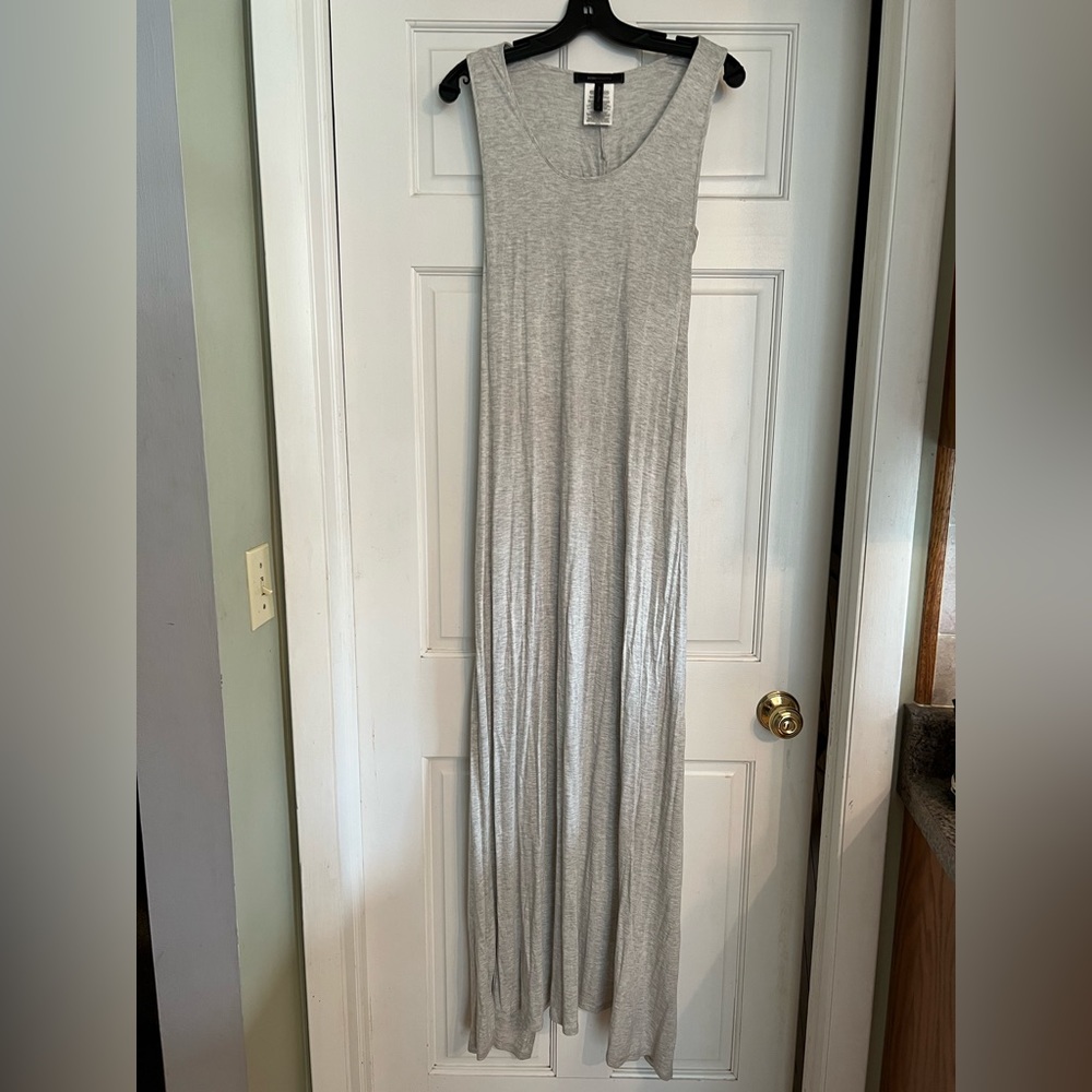 BCBG light gray maxi dress